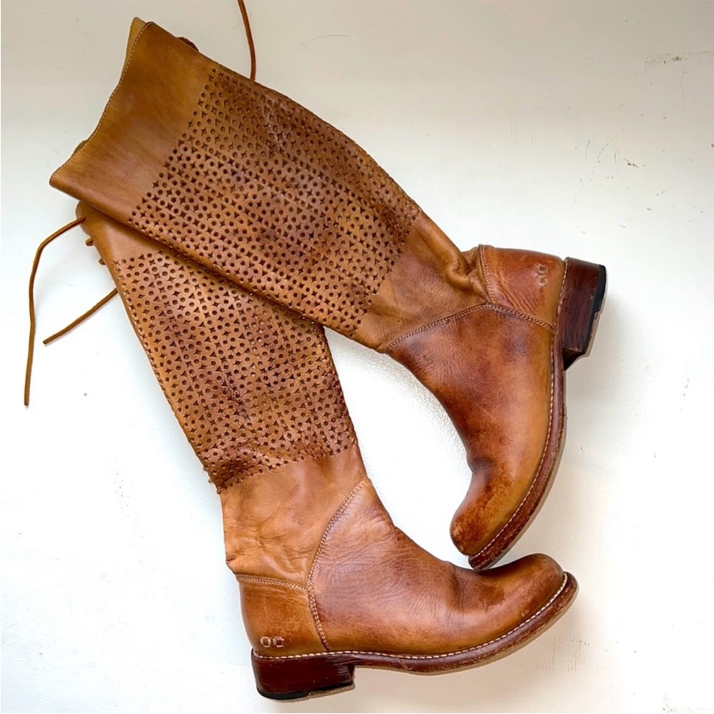 Bed Stu Perforated Manchester Tall Boots Size 7